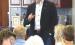 Adam Hamilton, Democratic candidate for the U.S. Senate, during a campaign stop last week in Scott City. (Record Photo)