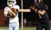SCHS junior cornerback Adan Tarango grabs an interception during last Friday’s district win over Colby. (Record Photo)