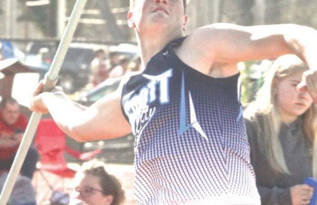 SCHS junior Jackson Rumford, who has one of the top javelin throws in Class 4A this season, was a silver medalist at the GWAC meet. (Record Photo)