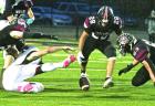 WCHS sophomore Khris Hermosillo (28) prepares to scoop up a fumble that he returned 64 yards for a touchdown late in the third quarter of the state title game. (Record Photo) it came down to trust