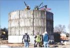 Pouring of the concrete base for the new Scott City water tower began on Tuesday. Weather permitting, the 80-foot base is expected to be completed about Dec. 16. (Record Photo) Pouring of the concrete base for the new Scott City water tower began on Tuesday. Weather permitting, the 80-foot base is expected to be completed about Dec. 16. (Record Photo)
