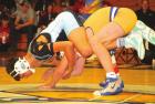 Scott City freshman Alex Rodriguez tries to break North Platte’s Lathen Huntsman down to the mat during the consolation finals of the 138-pound class at Norton on Saturday. Rodriguez was a fourth place medalist. (Record Photo) Rohrbough on pace with personal, team goals after another gold at Norton
