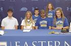 SCHS senior Kamryn Meyer is joined by her family and future coach while signing a letter-of-intent to join the livestock judging program at Eastern Oklahoma State College. Pictured (left to right) are coach Andrew Anderson, Meyer, Sawyer Koons, Danny Koon SCHS senior Kamryn Meyer is joined by her family and future coach while signing a letter-of-intent to join the livestock judging program at Eastern Oklahoma State College. Pictured (left to right) are coach Andrew Anderson, Meyer, Sawyer Koons, Danny Koon