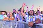 Soccer fans watch Kansas City’s first World Cup matchup between Argentina and Algeria at the FIFA Fan Festival on June 16.