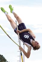 SCMS eighth grader Brogan Dirks has cleared a career best of 13feet-6 this spring in the pole vault. (Record Photo)