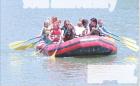 4-H youth from around the area enjoyed rafting at Lake Scott as a camp activity earlier this week. The lake is a popular destination for youth groups, reunions and visitors seeking a retreat for camping and fishing. (Record Photo)