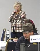 Angee Morgan, deputy director of the Kansas Department of Emergency Management, discusses the process of long-term recovery from a disaster during a regional workshop held in Scott City. (Record Photo) Long-term recovery more than ‘flipping on the lights’