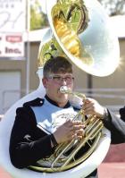 Dominic Allen on the tuba.