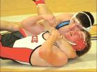 SCHS senior Kaden Wren locks up a cradle for a three-point near-fall against Hoxie’s Dylan Weimer in the third period of his 138-pound championship finals win at Norton. Wren, who is undefeated, is ranked No. 1 in Class 4A and Weimer is the No. 1 ranked Article Image Alt Text