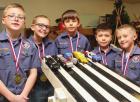pinewood derby action