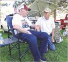 Original Lake Scott Car Club members Jerry Snyder (left) and Mark “Shark” Schwartz share memories of the first rod run held at Lake Scott 45 years ago. (Record Photo) Snyder, Lake Scott Rod Run have shared a 45 year tradition