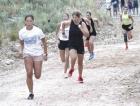 SCHS junior Brinlie Stevens leads a group of runners during an early morning workout at Lake Scott State Park. (Record Photo)