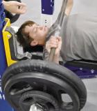 Claiming a second place finish in the bench press in the 140-pound division was junior Chase Frank. (Record Photo) Claiming a second place finish in the bench press in the 140-pound division was junior Chase Frank. (Record Photo)
