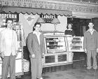 Kansas City concession sellers at the former Linwood Theater at 3036 Prospect Avenue around 1945.