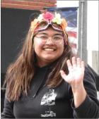 Valeria Catano with SCHS HALO. scenes from the Scott Community High School fall Homecoming parade