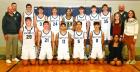 Members of the SCHS boy’s basketball team winning the Sterling Invitational are (front row, from left) Jackson Rumford, Kasten Wren, Alex Tarango, Junior Meza, Drew Metzger and Mya Barbosa (mgr.). (Back row) head coach Brian Gentry, assistant coach Drew