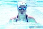 Bryn Crisler of the Scott City Stars competes in the 50m breaststroke. (Record Photo) Trout claims 3 golds at Ulysses swim meet