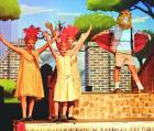 The lioneses (Paige Post, Hartley Berry and Ella Stevens) introduce Alex (Andrew See), the king of the zoo.