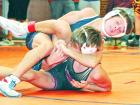 SCHS 106-pounder Trenton Frank takes a Silver Lake opponent to his back for a fall at the Abilene Invitational prior to the holiday break. Frank takes a 13-0 record into this Saturday’s action at Norton. (Record Photo) SCHS matmen aim to maintain perfection as they start new year