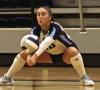 SCHS libero Eva Armendariz makes a pass during Tuesday’s dual against Dodge City High School. (Record Photo)