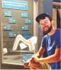 Local paleontologist Kris Super with a newly added display at the El Quartelejo Museum that features a pteranodon fossil that he discovered in Gove County. (Record Photo)